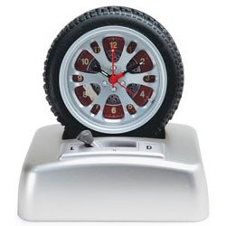 TIRE CLOCK W ENGINE AND VOICE ALARM
