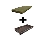Grodan Rockwool 2"x2"x2" Sheet of 50 sites & 10"x20" Cut Tray Combo
