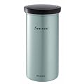 Brabantia 476228 Vorratsdose Kaffeepads Senseo mit Senseo-Aufdruck, matt steel mit Fingerprint Proof, grauer Deckel