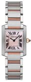 316Y11M1RML. SL160  Cartier Tank Francaise 18kt Rose Gold and Steel Pink Mother of Pearl Ladies Watch W51027Q4