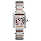 Cartier Tank Francaise 18kt Rose Gold and Steel Pink Mother-of-Pearl Ladies Watch W51027Q4 by Cartier