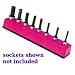 Mechanics Time Saver 382 - 3/8 in. Drive Universal Magnetic Hot Pink Socket Holder 10-19mm - Mechanic's Time Savers - 382