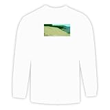  : Long Sleeve T-shirt with fijord, bluffs, shoreline Large White