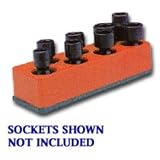 3/8 In Drive Swivel / Impact Socket Organizer w/ Magnetic Base - Standard Red It very attractive for my likes and will most likely use them the most