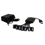 7PortsUSB2.0HubwithACAdapterSupportSelf-poweredandBus-powered-Plug&PlayandHotSwappableCapability
