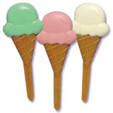 Ice Cream Cone Cupcake Picks - 12 ct