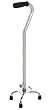 Duro-Med Adjustable Multi-Color Small Base Quad Cane, Silver