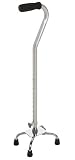 Duro-Med Adjustable Multi-Color Small Base Quad Cane, Silver