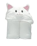 Pickles Pals 27X54 Hooded Towel, White Cat