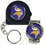 NFL Minnesota Vikings 6' Tape Measure, Key Chain & Money Clip Set