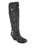 Chunky Heel Button Trim Boot