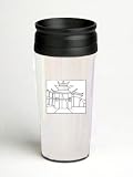 16 oz. Double Wall Insulated Tumbler with Chinese building - Paper Insert