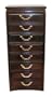 Contemporary Asian Jewelry Chest / Box (vertical) - rosewood, 8 fabric lined drawers