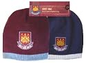Official Adults West Ham Reversible Beanie Hat