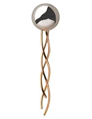 Artency, Three Golden Hairs, 18K Rose Gold and Sterling Silver, Earrings, Contemporary Artist Design