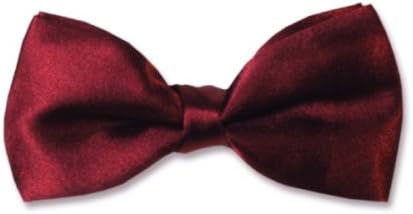 BOWTIE 100% SILK Solid BURGUNDY Mens Bow Tie Tuxedo Ties BowTies
