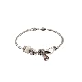 FOSSIL Damenarmband Charms & Beads Edelstahl 19 cm JF85021040