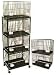 Brand New Lot of Six Aviary Breeding Bird Cage 24x16x16/Stand - BLACK