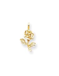 10k Yellow Gold Rose Charm