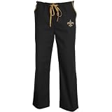 New Orleans Saints Black Print Scrub Pant Officially Licensed Medium