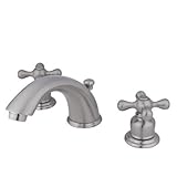 Kingston Brass KB968AX Two Handle 4 in. to 8 in. Mini Widespread Lavatory Faucet with Retail Pop-up