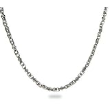 Eve's Addiction Heavy Gauge Cross Link Mens Stainless Steel Necklace