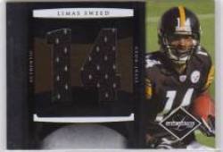 2008 Leaf Limited Rookie Jumbo Jerseys Jersey Number #20 Limas Sweed - Pittsburgh Steelers (Rookie Card - Piece of Authentic Game-Worn Jersey - Serial #d to 50) (Football Cards)