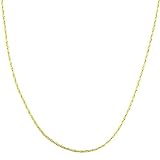 Elegant 14 Karat Yellow Gold 18 Inch Loose Rope Chain Necklace