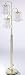 Polished Brass Triple Floor Lamp with Crystaline- Gold