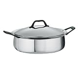 Tramontina Limited Editions Barazzoni 5.5 Quart Stainless Steel Covered Tri-Ply Clad Casserole