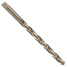 Cleveland 2513 Cobalt Steel Long Length Drill Bit, Gold Oxide Finish, Round Shank with Tang, 118 Degree Notched Point
