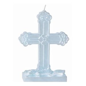 Blue Christening Cross