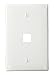 Leviton 41091-1WN QuickPort Midsize Wallplate, Single Gang, 1-Port, White