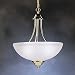 3 Lt Pendant, Polished Brass, Clear Etched glass