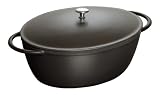 Review Staub 1104523 / Staub 16-5/8-Quart Oval Sumo Cocotte, Black Matte