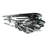 Black Smokey Austrian Rhinestone Peacock Hair Clamp