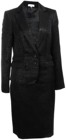 Calvin Klein Women's Jacquard Skirt Suit Black