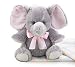 Plush Sylvia Gray Elephant with Pink Ears