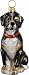Blown Glass Sitting Swiss Mountain Dog Christmas Ornament