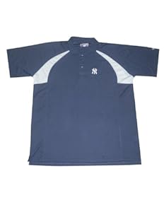 Mens MLB New York Yankees Baseball Athletic Short Sleeve Polo Shirt 2XL Dark Blue