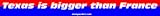 Texas is bigger than France Bumper Sticker