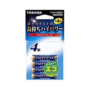 東芝 アルカリ電池単4形4本(エコパック) LR03H 4EC