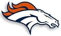 Denver Broncos 12" Right Logo Car Magnet