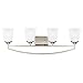 Sea Gull Lighting 4424504BLE-962 Hanford 4-Light Wall/ Bath in Brushed Nickel