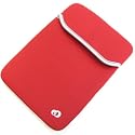 NETBOOK PC BLACK/RED Soft NEOPRENE SLEEVE CASE Cover Pouch Carrying Bag