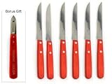 Nogent Red Steak Knives Set of 6