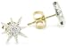 Mizuki Silver and Gold Petite Diamond Star Earrings
