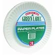 A J M Packaging Corp. PP9GRAXWH Nature's Own Green Label Plates