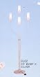 BEAUTIFUL MODERN DESIGN SILVER FINISH FLOOR LAMP 68"H