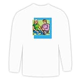 Long Sleeve T-shirt with pressure, measurement, health, medical, measuring, measure, examination, mensuration, blood Large White